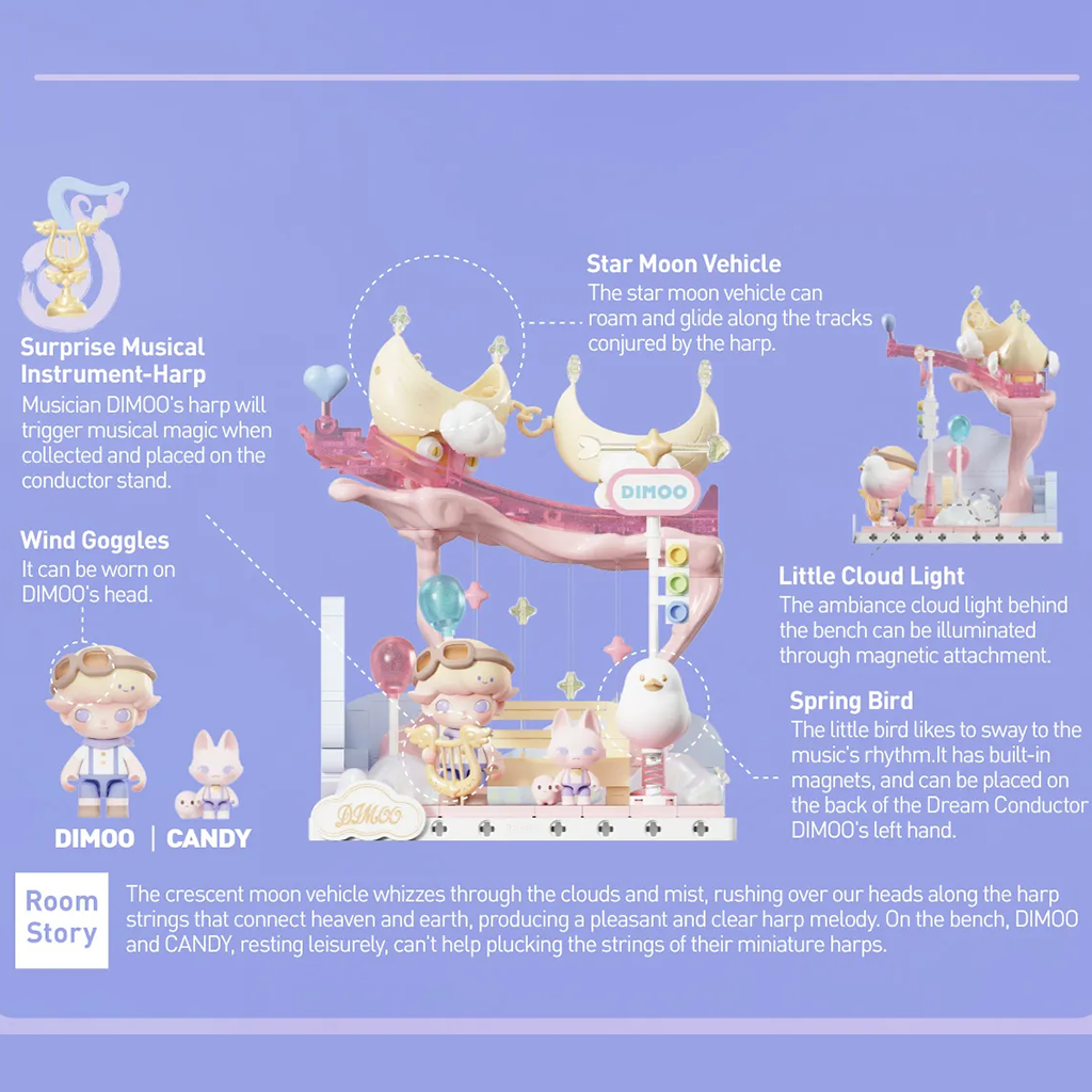 DIMOO Dream Melody Series Blocks-Crescent Moon Racer