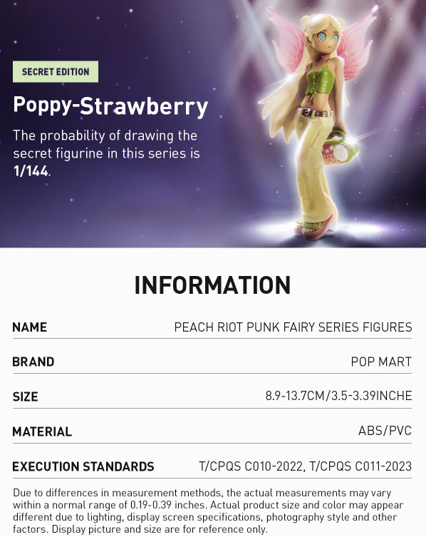 POP MART Peach Riot Punk Fairy Series Figures Blind box