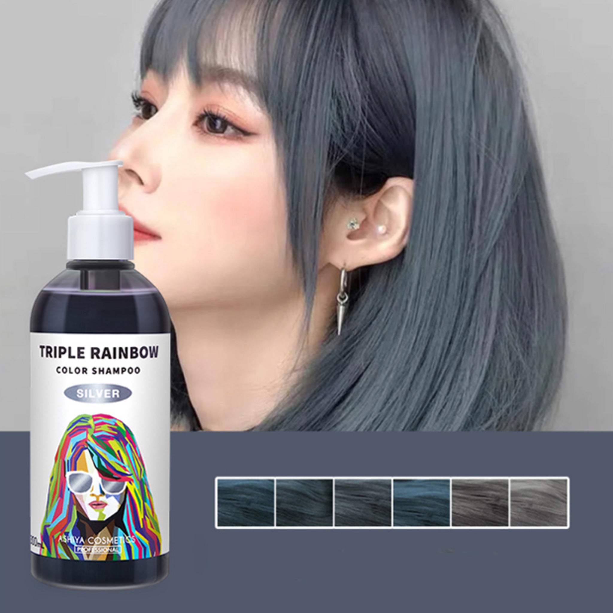 ASHIYA Triple Rainbow Shampoo Multi Color 300ml