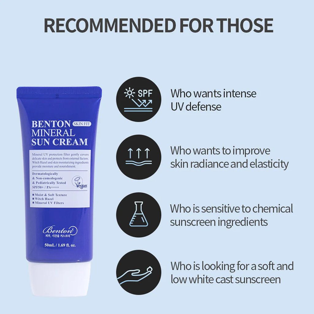 BENTON Skin Fit Mineral Sun Cream 50 ml