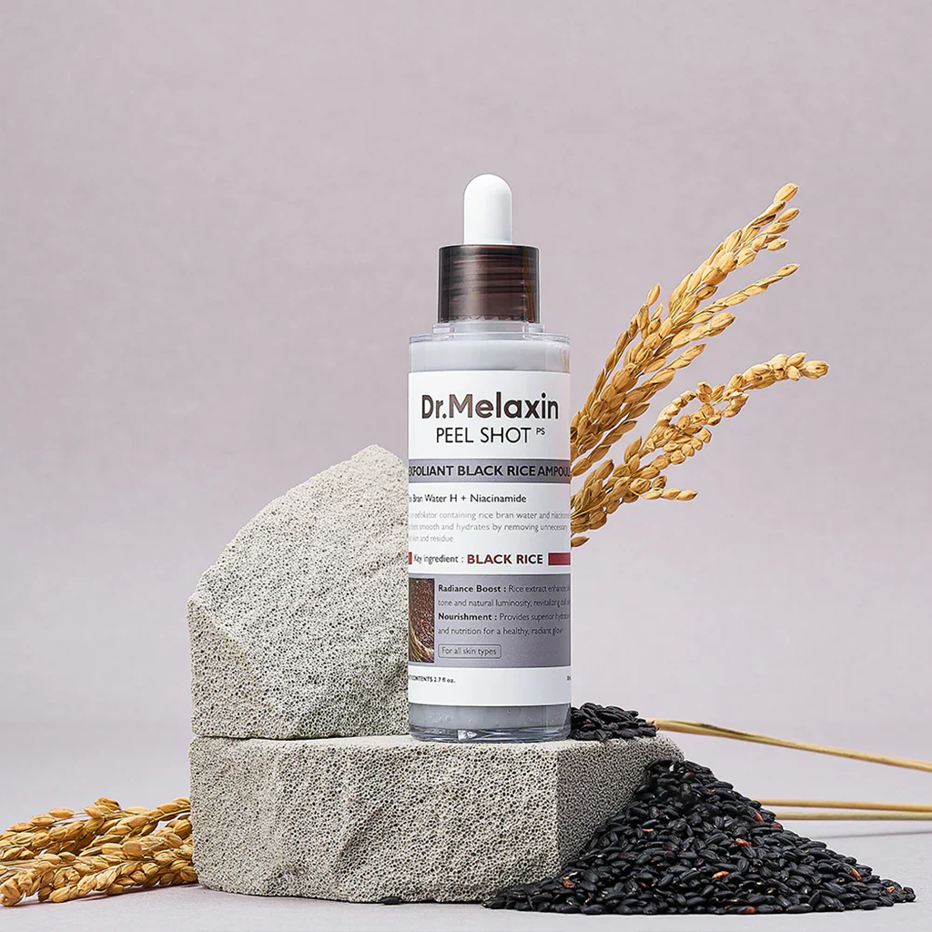 DR MELAXIN Peel Shot Exfoliant Black Rice Ampoule 80ml