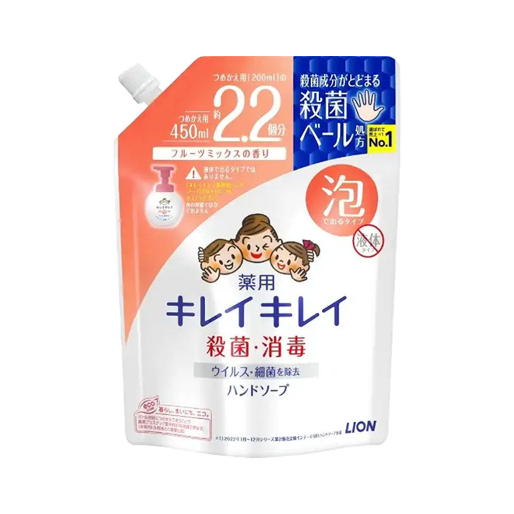 LION KireiKirei Foaming Hand Soap Refill 450ml