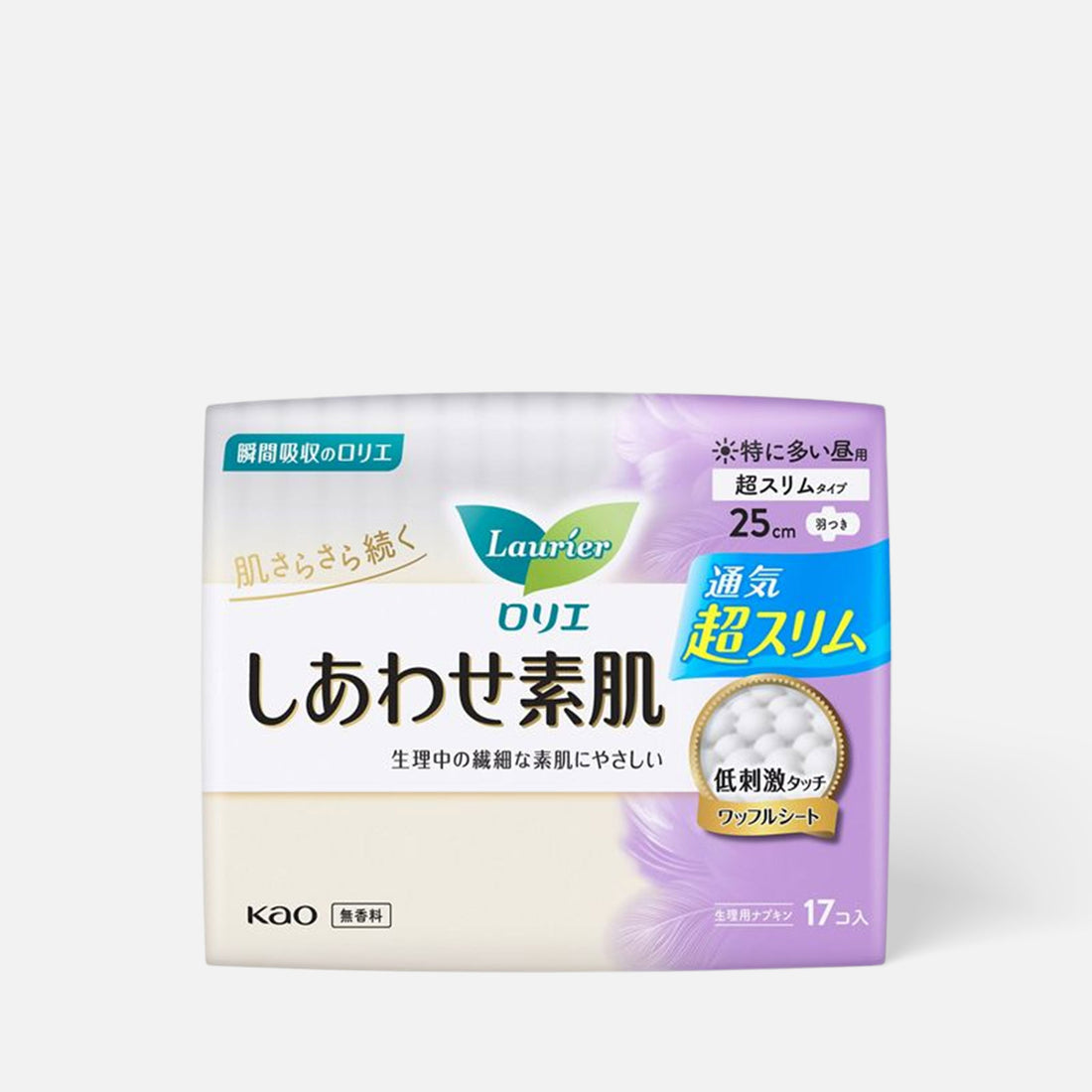 Kao Laurier F Happy Feminine Pads Thin 25cm with Wings 17pcs