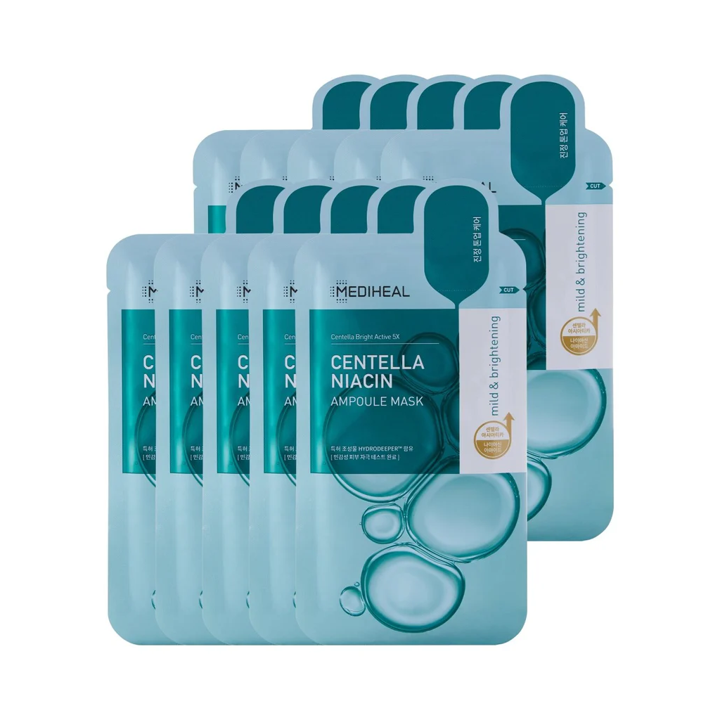 MEDIHEAL Centella Niacin Ampoule Mask 10 pcs