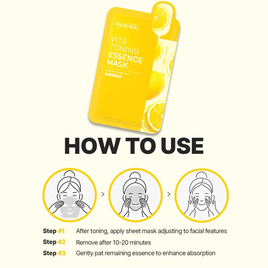MEDIHEAL Vita Toning Essence Mask 5 pcs