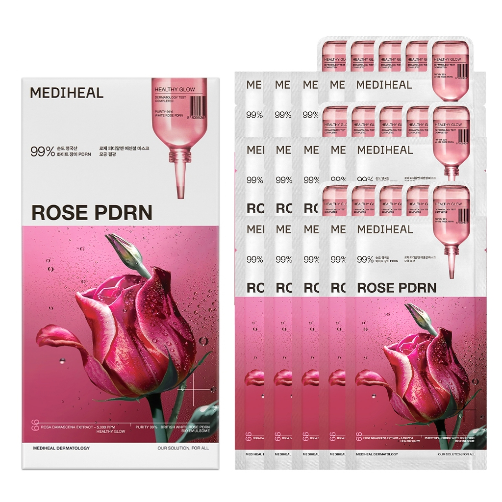 MEDIHEAL Rose PDRN Essential Mask 10 pcs