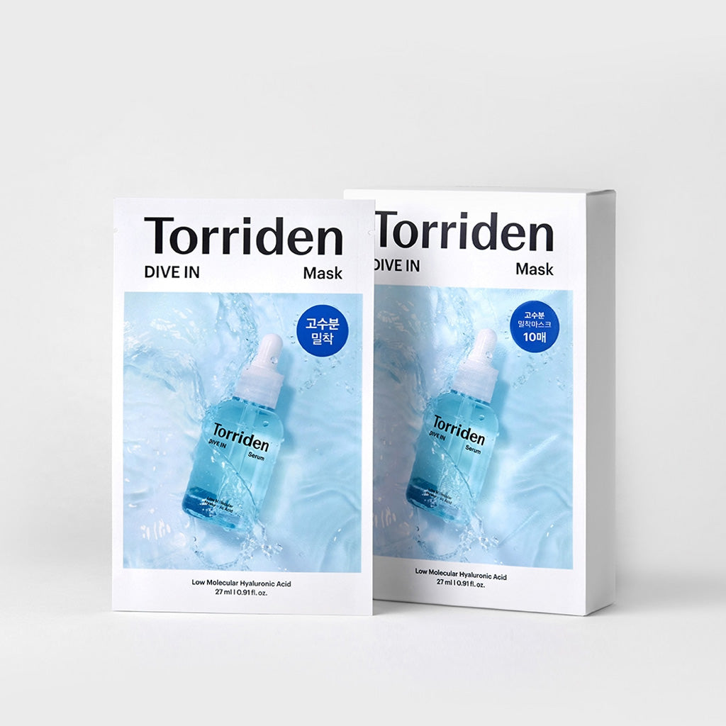 Torriden DIVE-IN Low Molecular Hyaluronic Acid Mask Pack 10 pcs