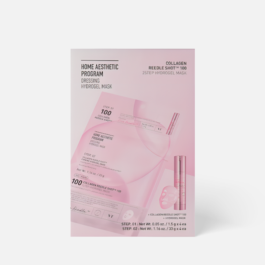 VT Collagen Reedle Shot 100 2Step Hydrogel Mask 1 box/4 pcs