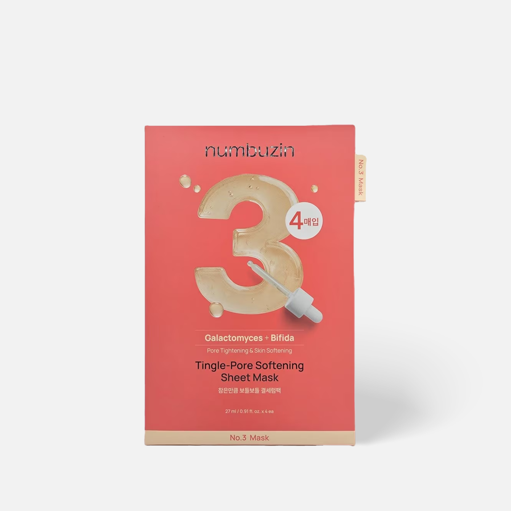 numbuzin No. 3 Tingle-Pore Softening Sheet Mask 4 pcs