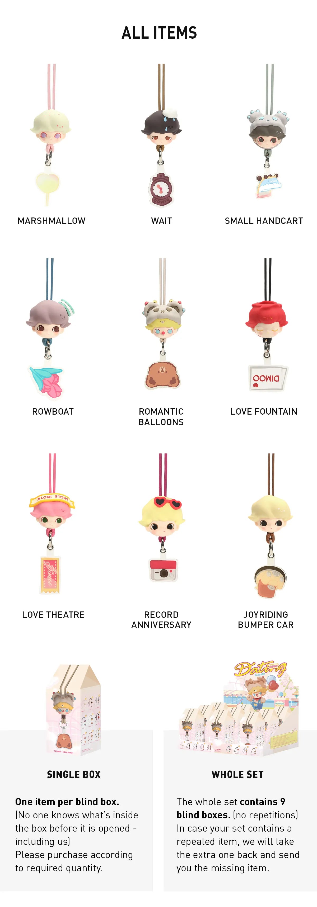 POP MART DIMOO Dating Series-Lanyard Blind Box