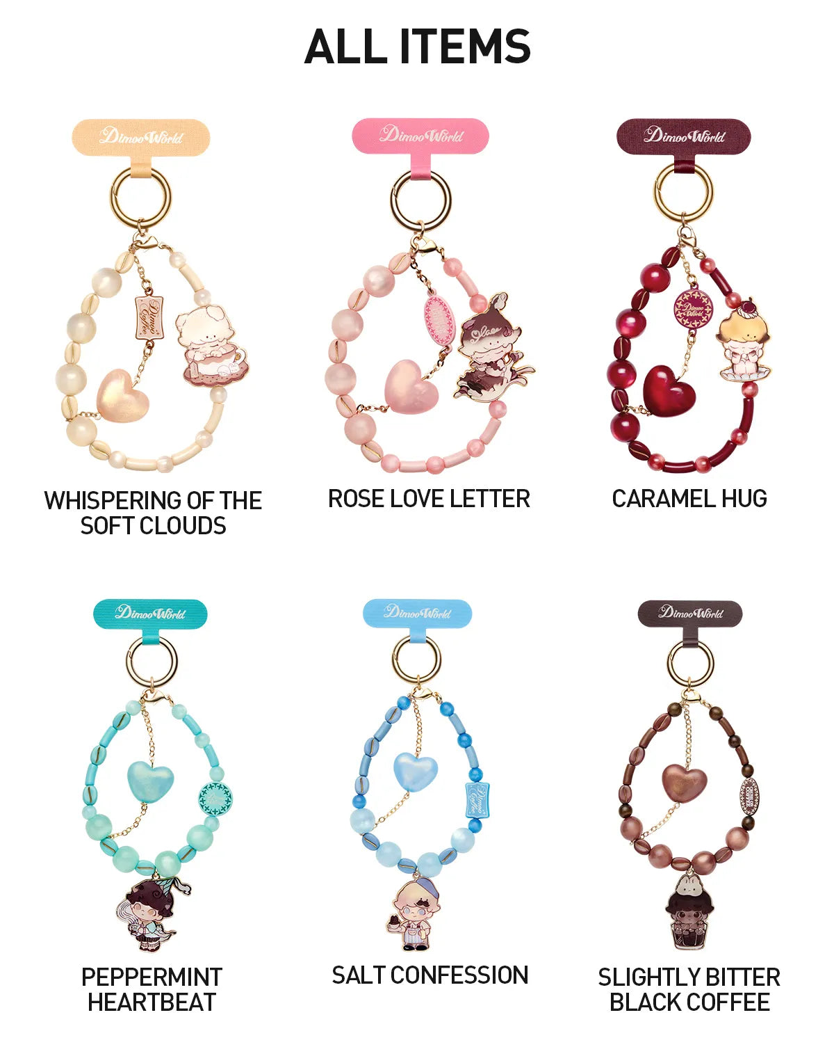 POP MART DIMOO Crush on Coffee Series-Phone Charm Blind Box