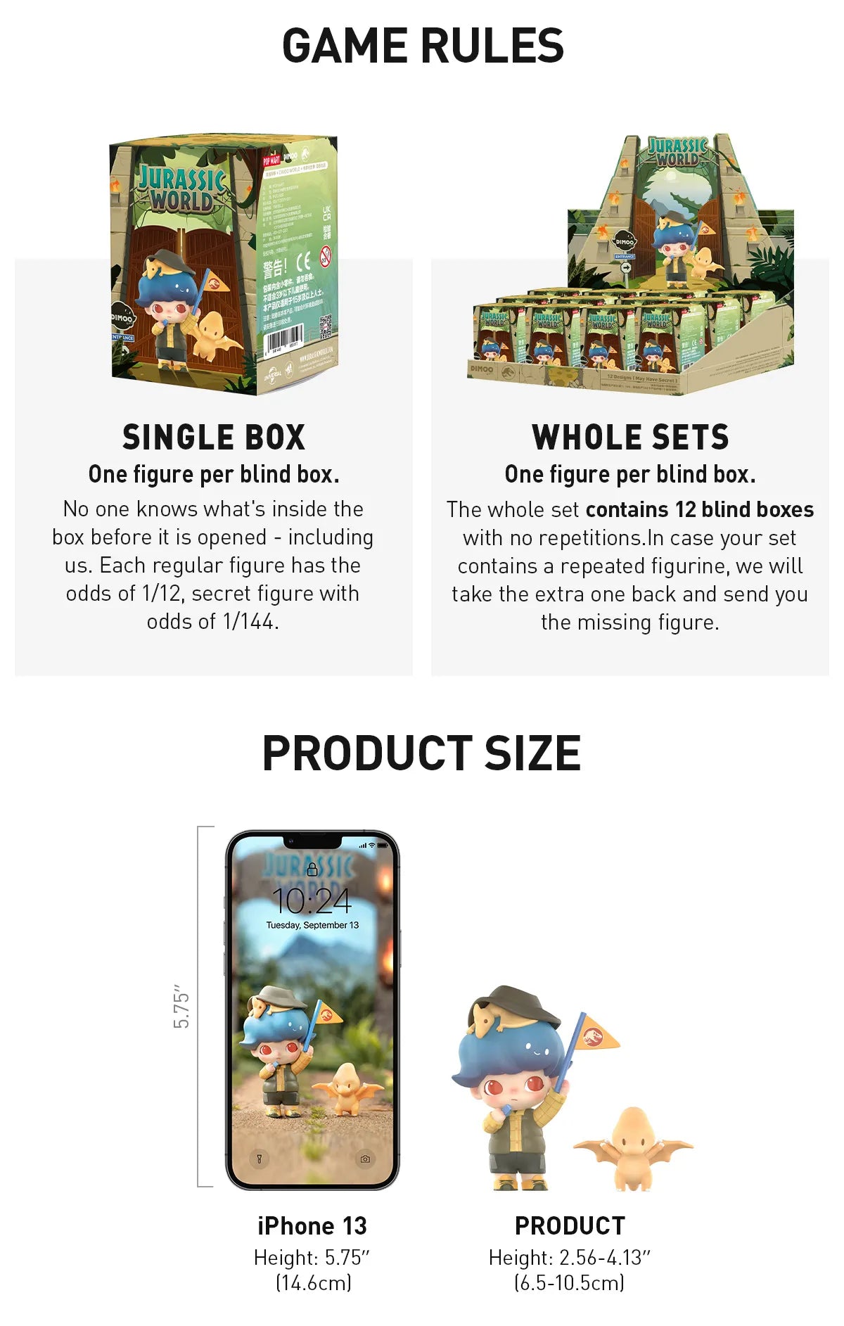 POP MART DIMOO Jurassic World Series Blind Box