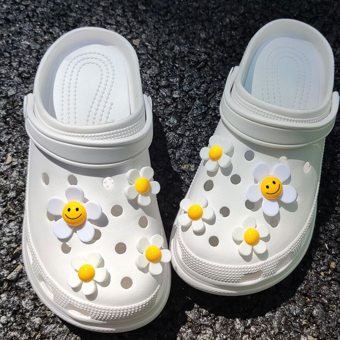 Acrylic Smiley Crocs Shoes Charms Decoration 1pack