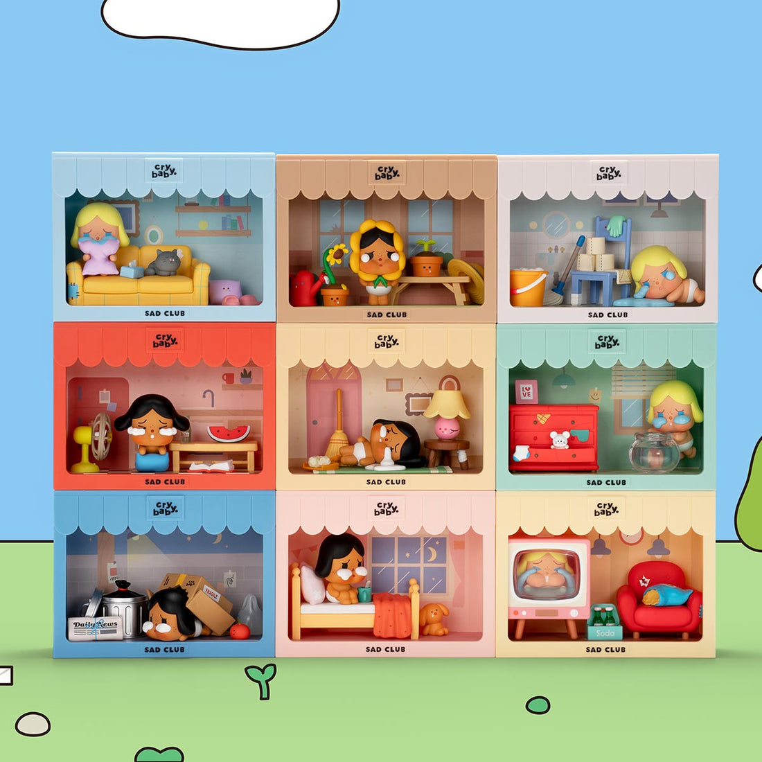 POP MART CRYBABY Sad Club Series Scene Sets Blind Box