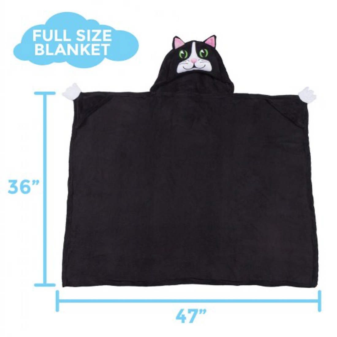 HONYARADOH HF 5-Way Blanket Black Cat