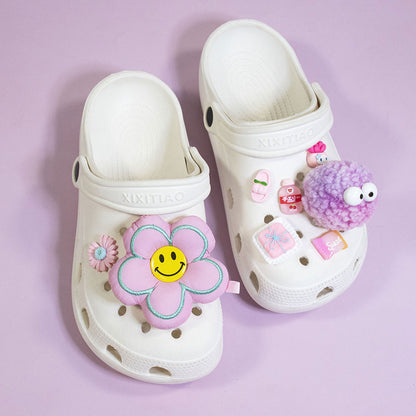 5-Petal Colorful Flower Crocs Shoes Charms Decoration 1pack