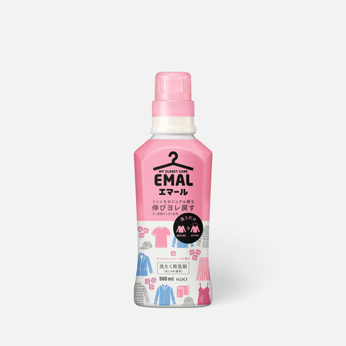 KAO EMAL Wool and Silk Delicate Laundry Detergent Aromatic Bouquet Fragrance 500ml