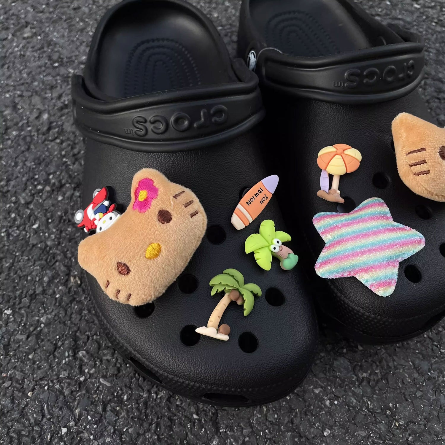 3D Hello Kitty Hawaiian Crocs Shoes Charms Decoration 1pack