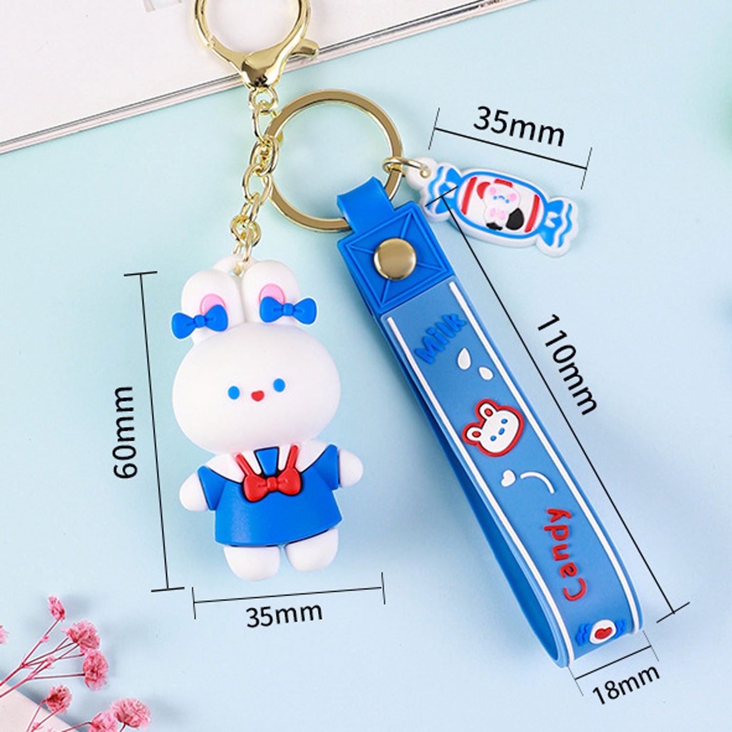 White Rabbit Creamy Candy Keychain