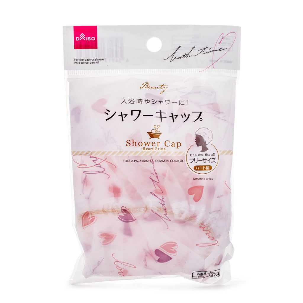 DAISO Shower Cap heart pattern