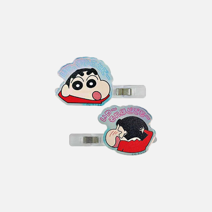 Aiplanning Crayon Shin-chan Aurora Acrylic Hair Clip 2 pcs