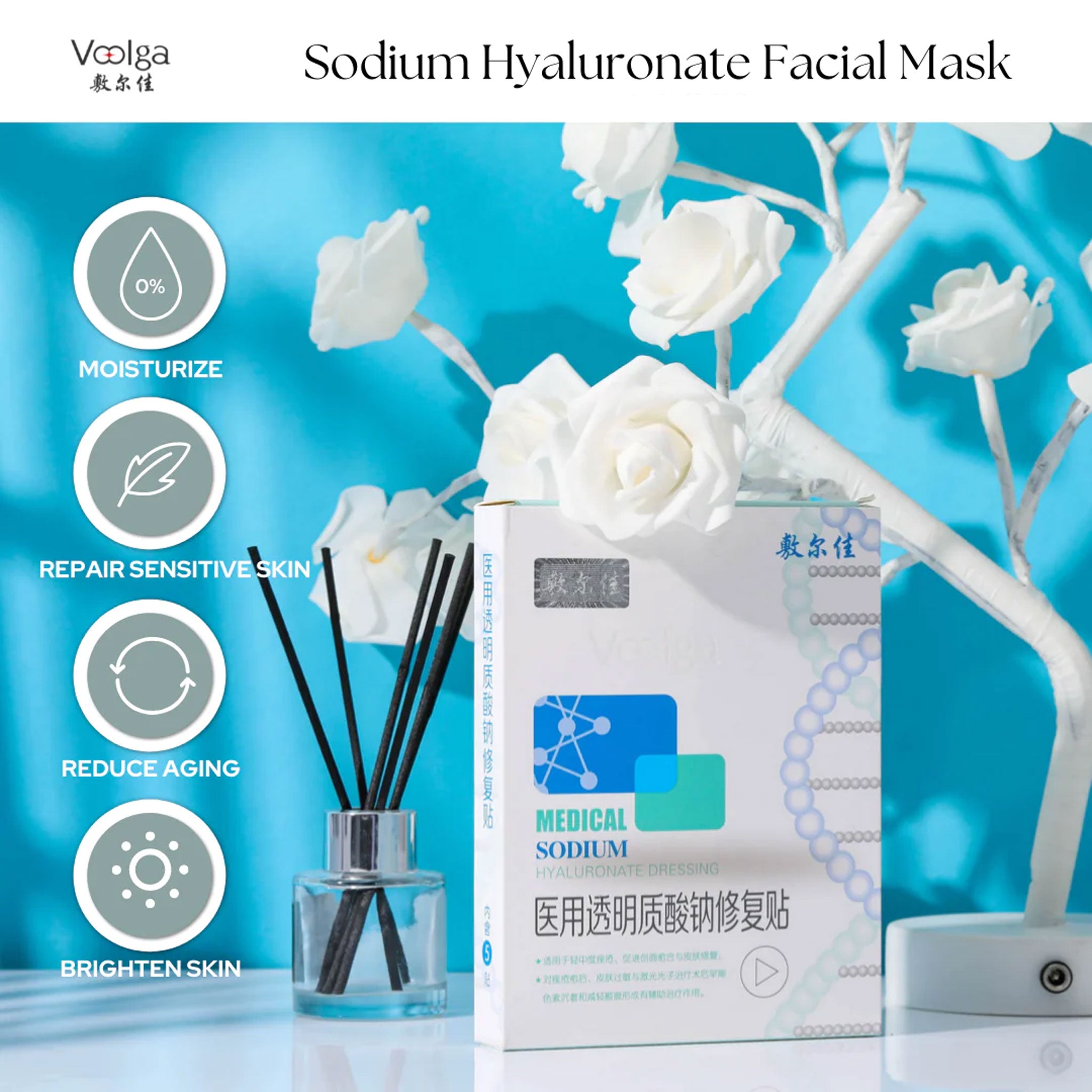 VOOLGA-Medical Sodium Hyaluronate Dressing Mask-5pcs