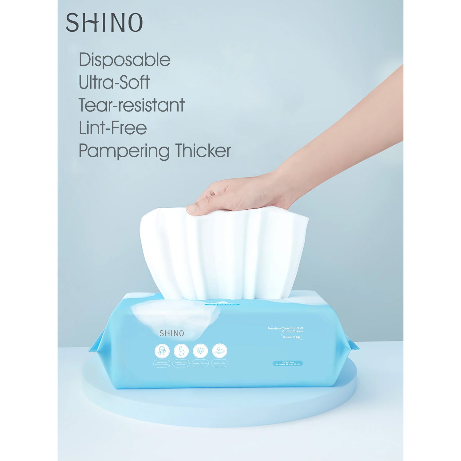 SHINO Premium Care Ultra Soft Cotton Towels 80pcs