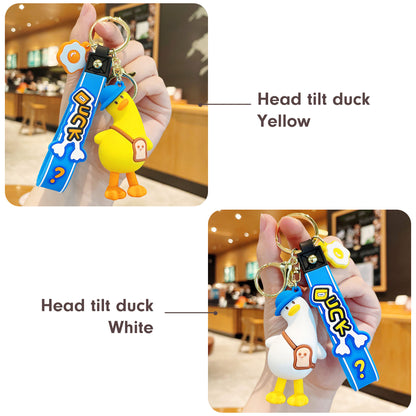 Wisted-neck Duck Plush Keychain