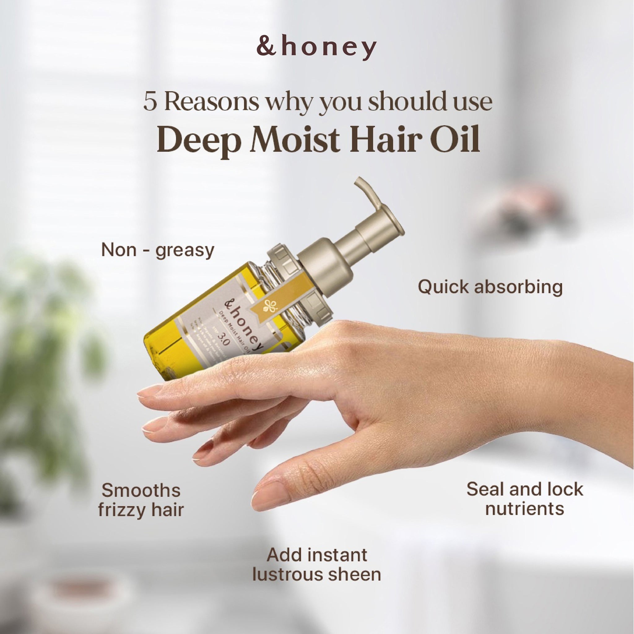 ViCREA &amp;honey Deep Moist Hair Oil 3.0 100ml