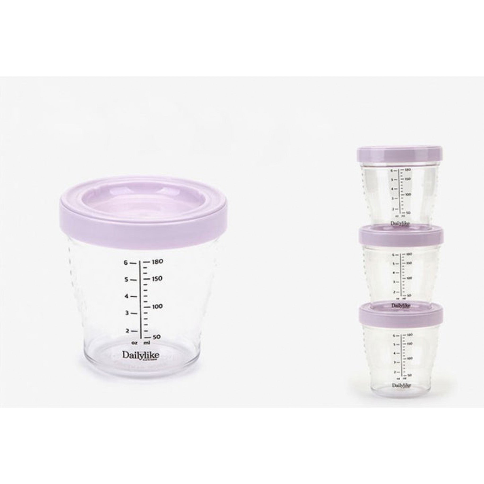 Dailylike BONBON Tritan Baby Food Storage Containers with Lids 3pcs
