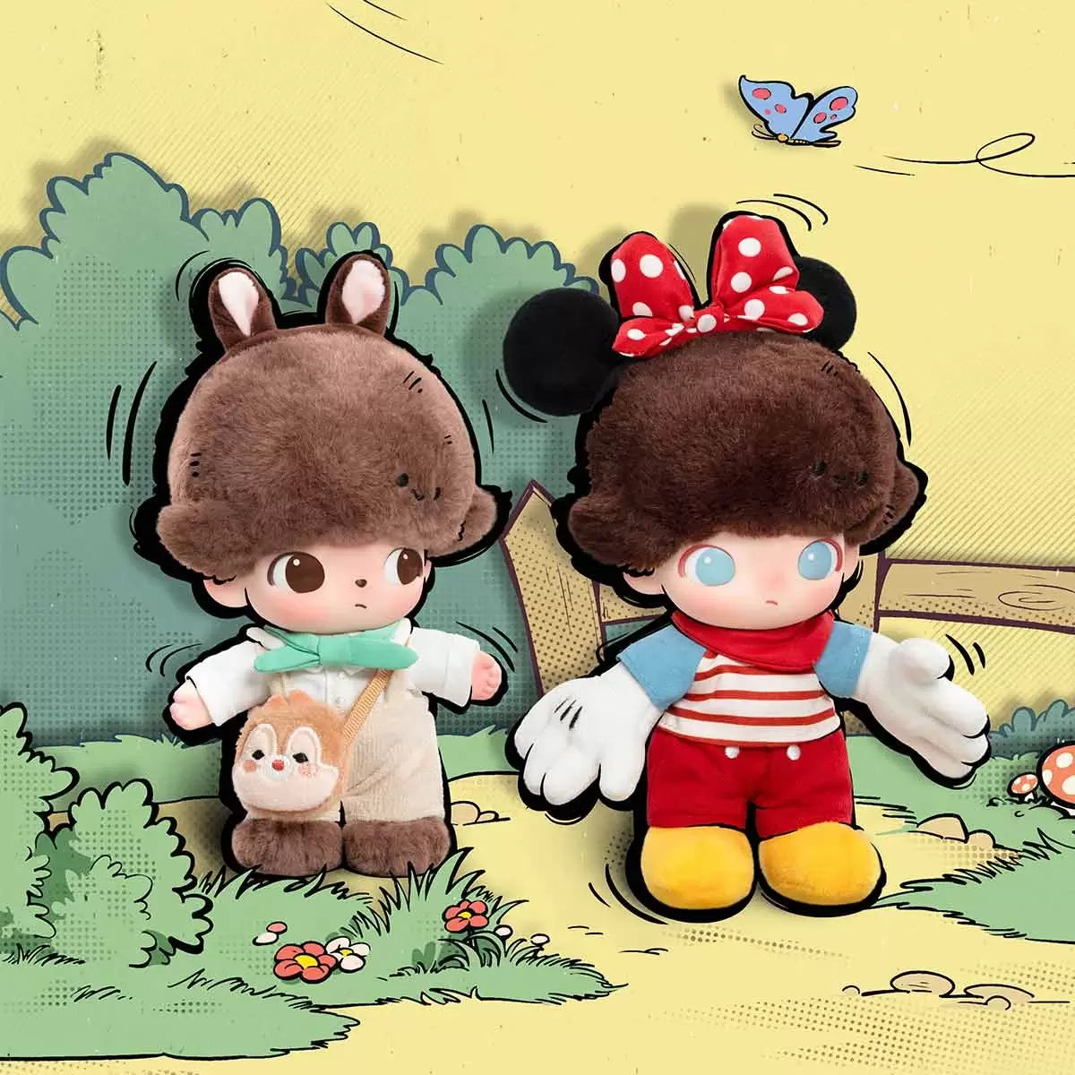 DIMOO WORLD × DISNEY Series-Vinyl Plush Keychain Blind Box 1pc