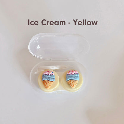 Cute INS Sweet Dessert Cupcake Design Contact Lens Case