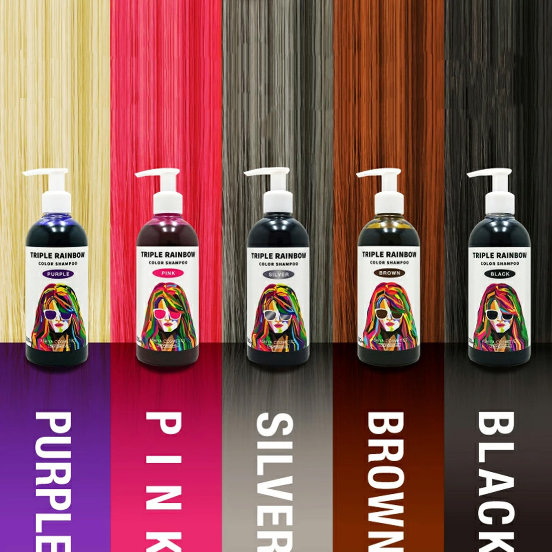 ASHIYA Triple Rainbow Shampoo Multi Color 300ml