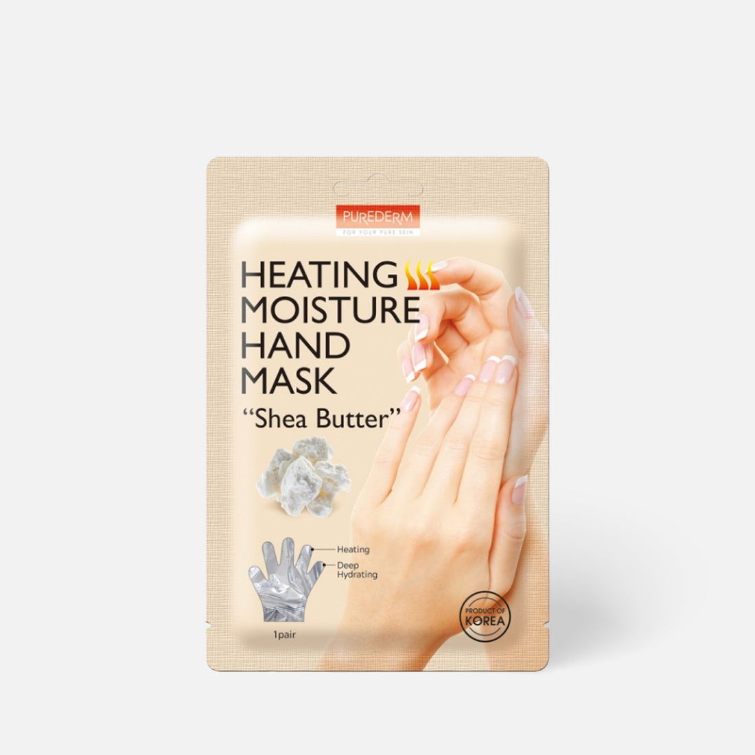 PUREDERM Heating Moisture Hand Mask Shea Butter
