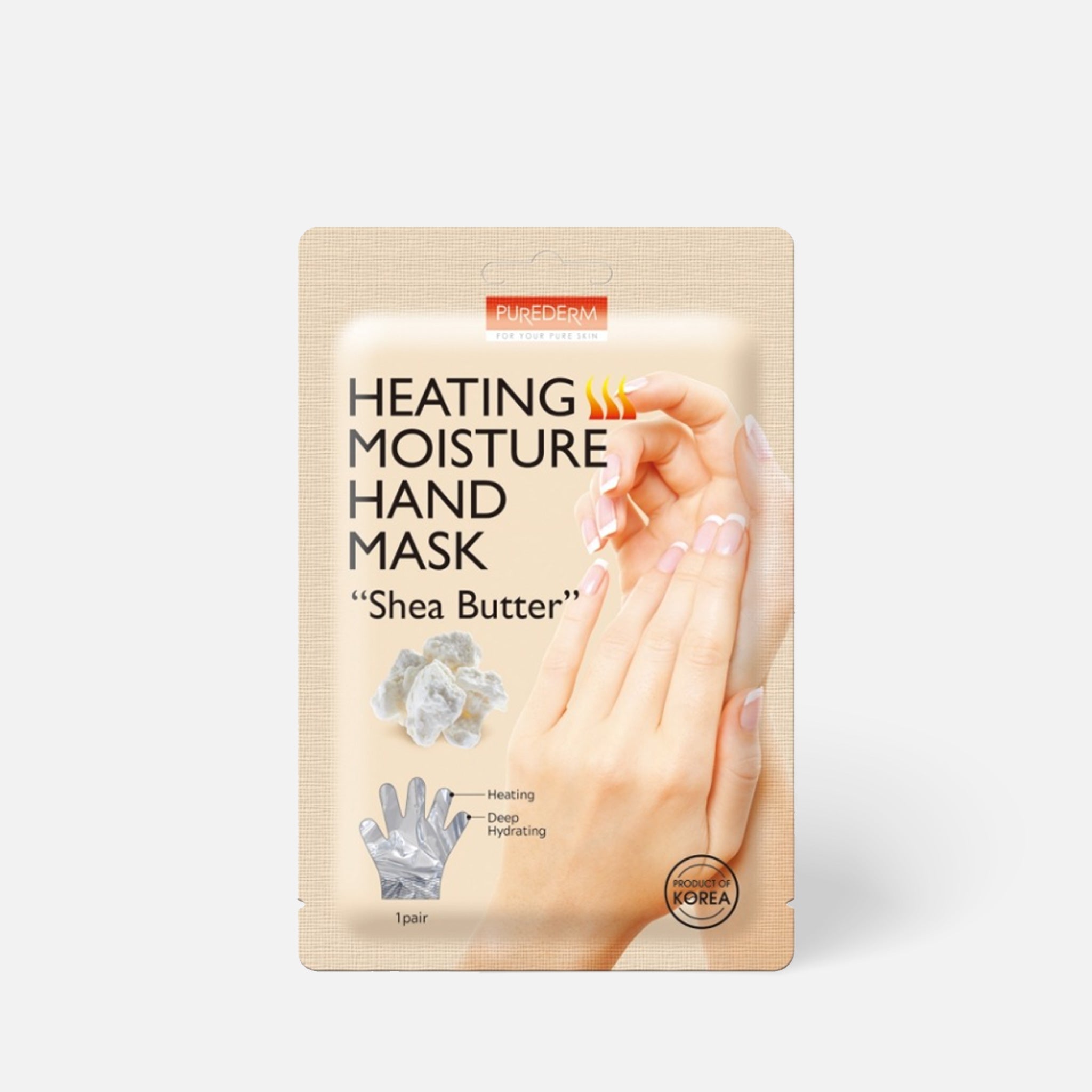 PUREDERM Heating Moisture Hand Mask Shea Butter