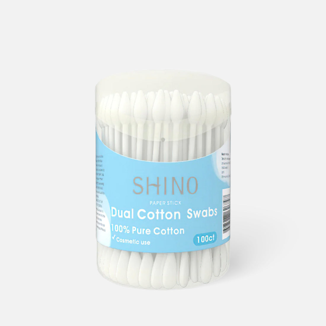 SHINO Dual 100% Organic Cotton Swabs (Cosmetic use)
