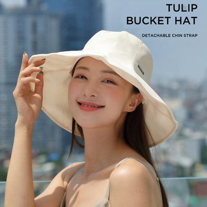 SALUA-Tulip Series Sun Protection Bucket Hat-6 Colors-1pc