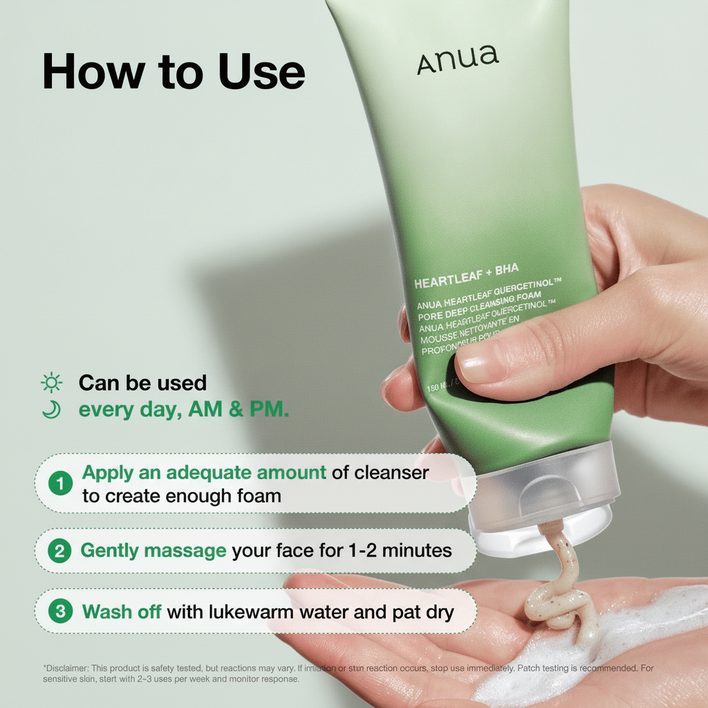 Anua Heartleaf 毛孔深层清洁泡沫 150ml
