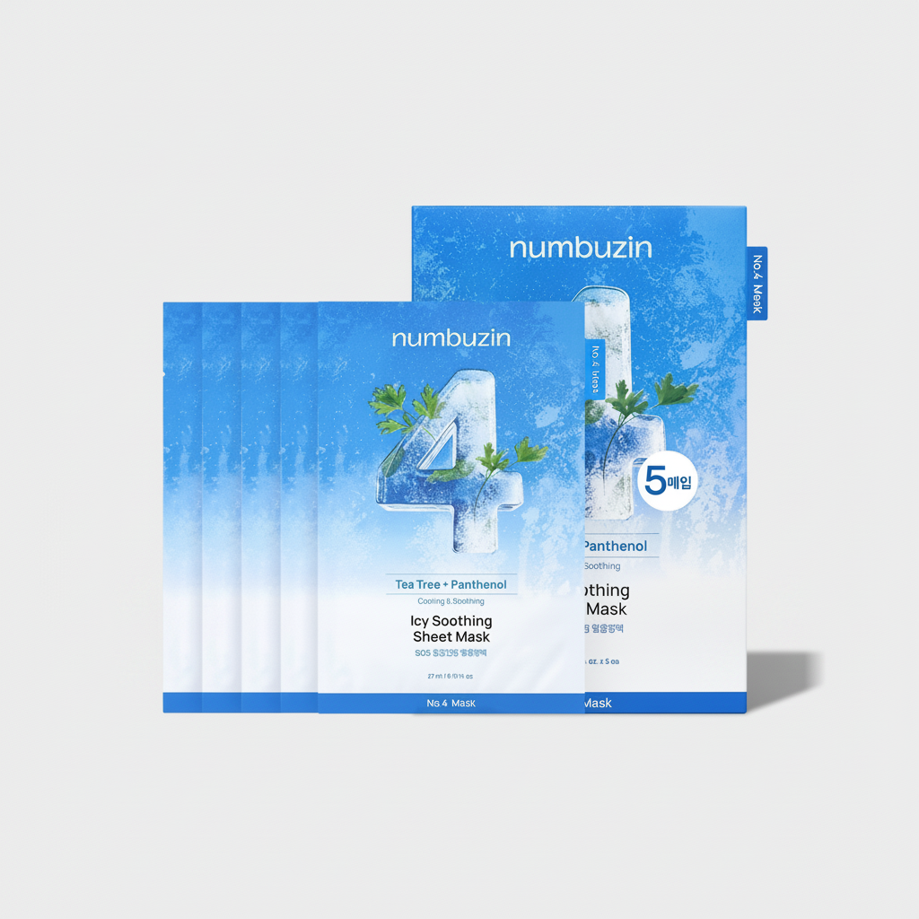 numbuzin No.4 Icy Soothing Sheet Mask 5pcs