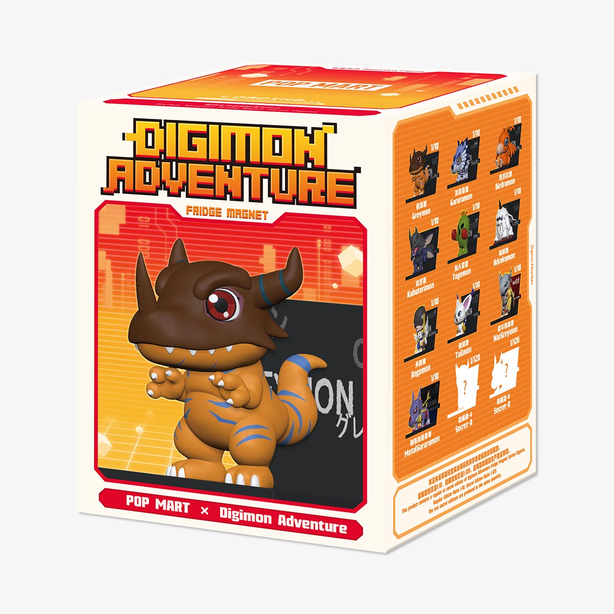 POP MART Digimon Adventure Fridge Magnet Series Figures Blind box