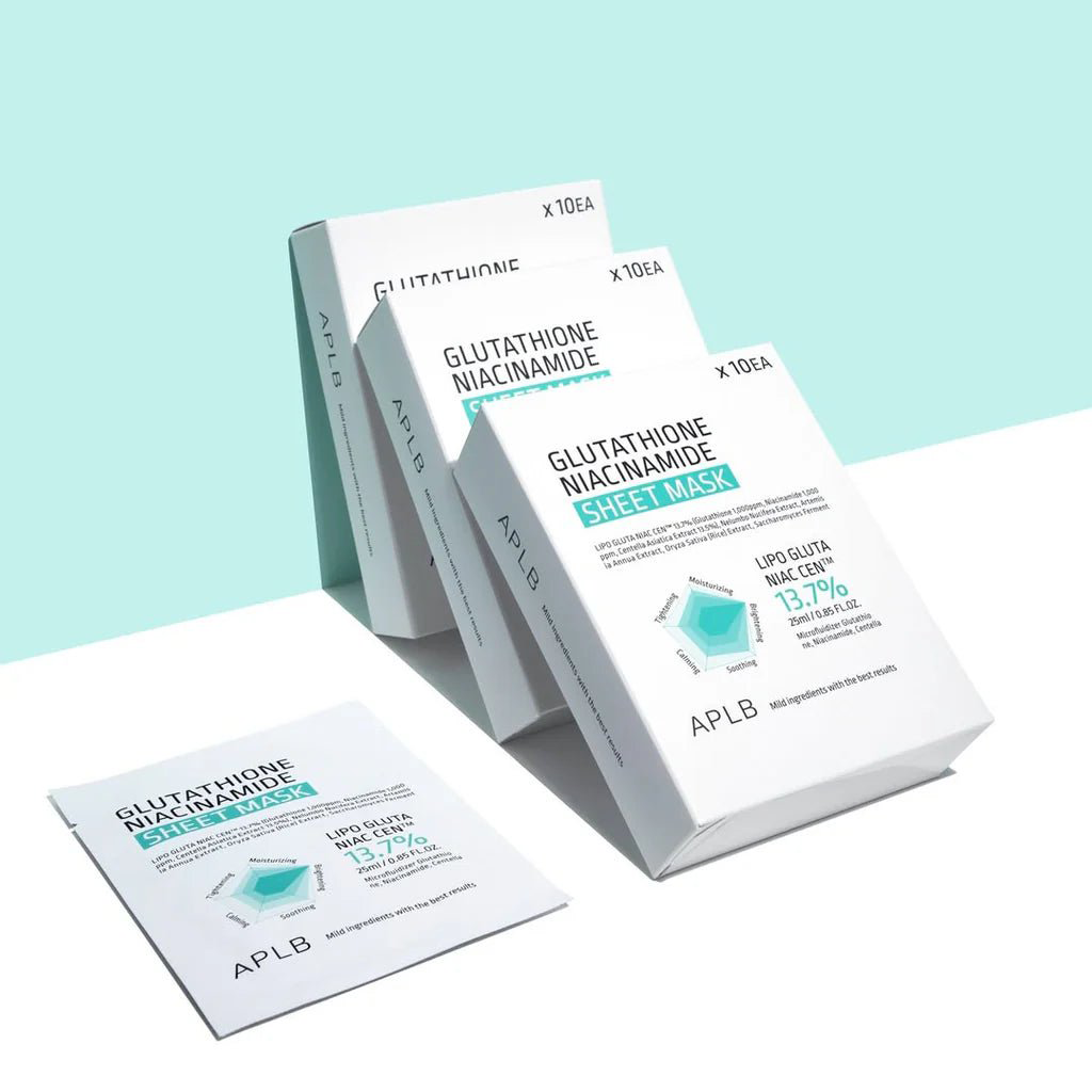 APLB Glutathione Niacinamide Sheet Mask 10pcs