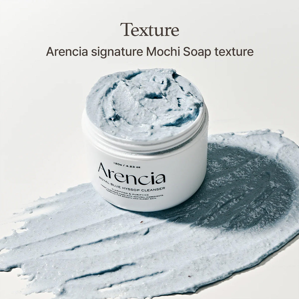 Arencia Fresh Blue Hyssop Mochi Cleanser 120 g