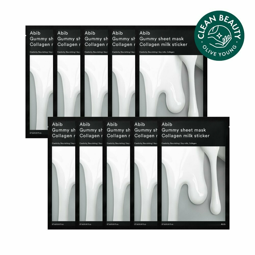 Abib Gummy Sheet Mask Pack Milk Sticker 10 pcs New Edition