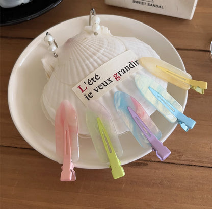 Acetate No-Crease Hair Clips 6 cm 2 pcs