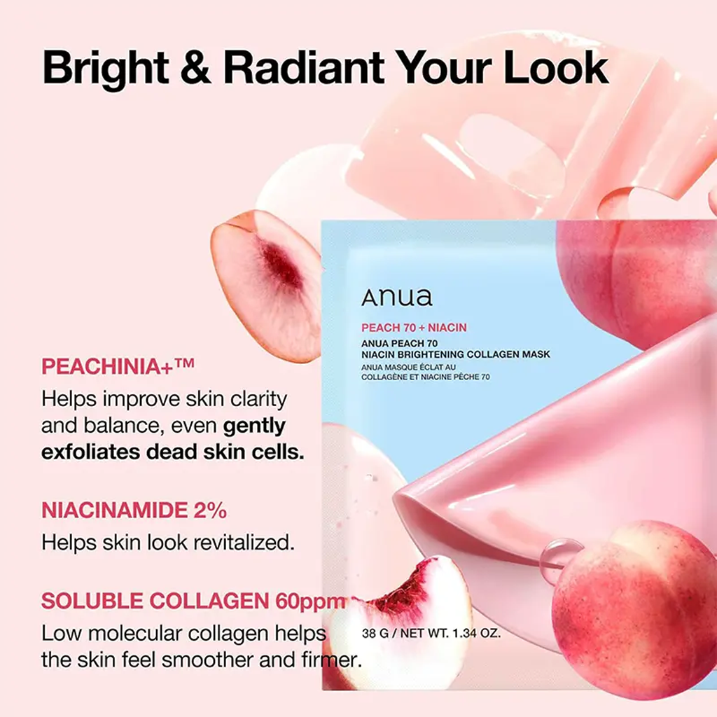 Anua Peach 70+ NIACIN Collagen Mask