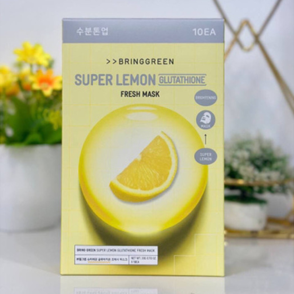 BRINGGREEN Super Lemon Glutathione Fresh Mask 10pcs