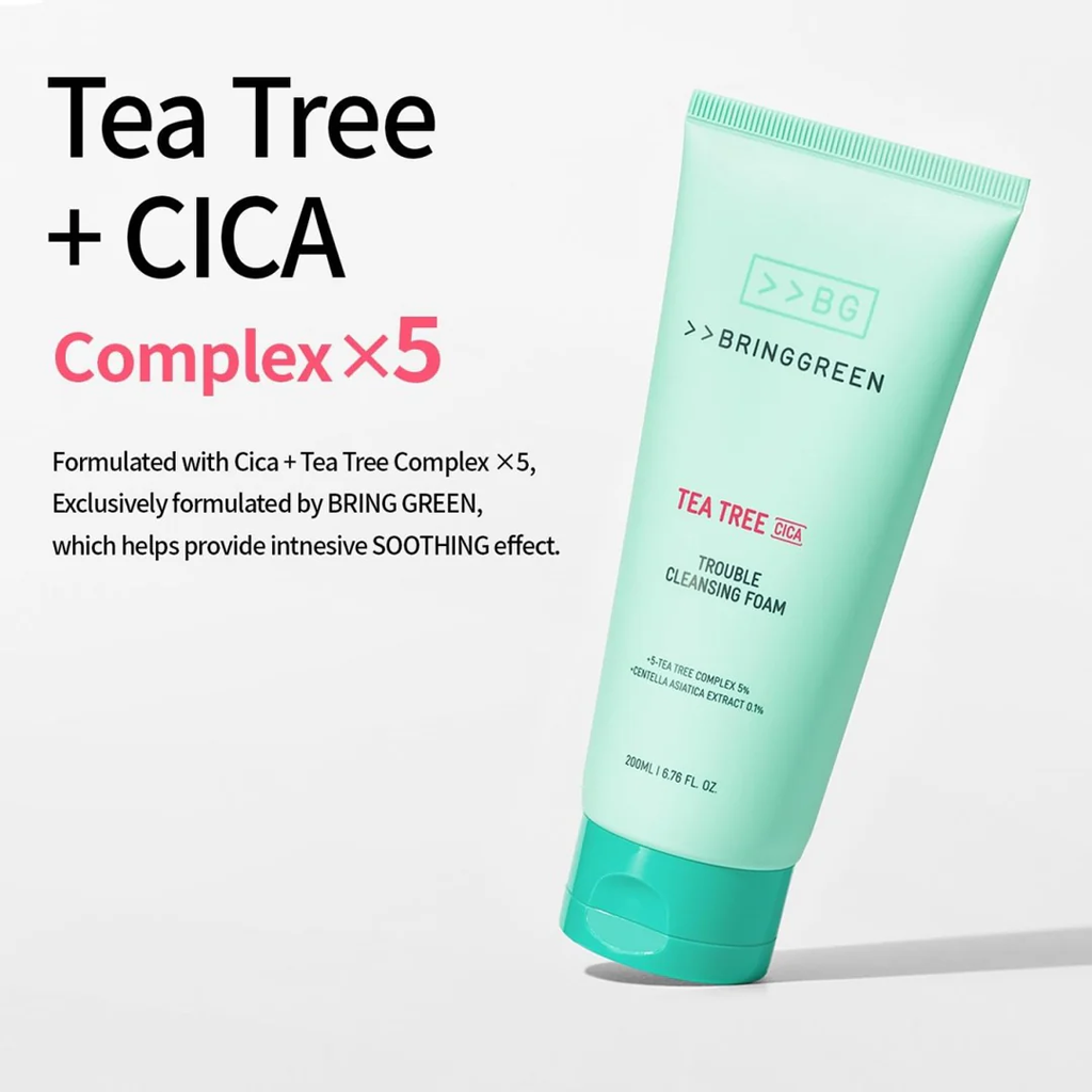 BRINGGREEN Tea Tree Cica Trouble Cleansing Foam 300 ml