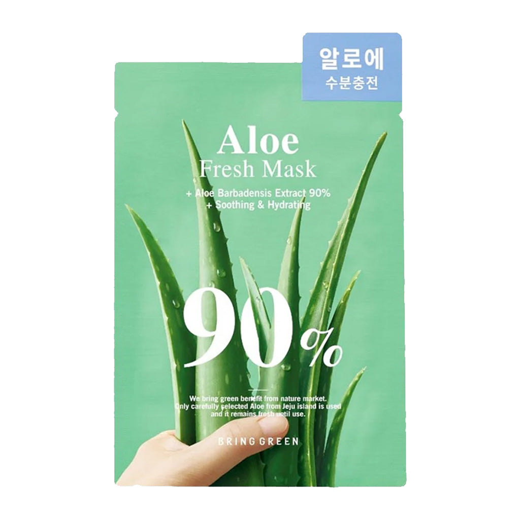 BRING GREEN 芦荟 90%植物精粹新鲜面膜 10pcs