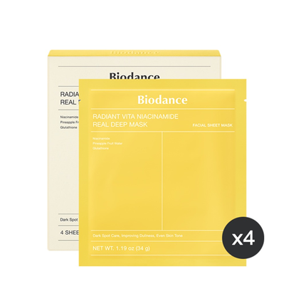 Biodance Radiant Niacinamide Real Deep Mask 4 pcs