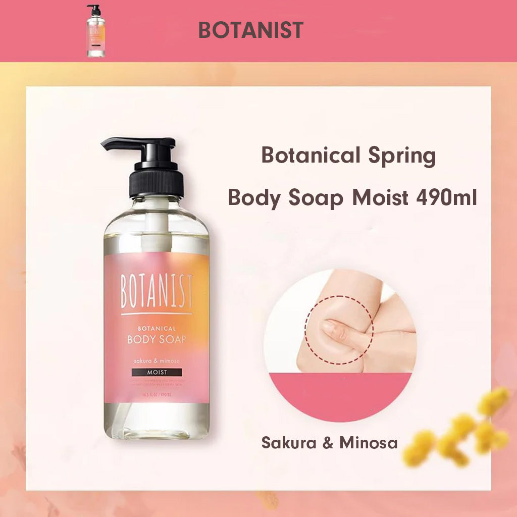 Botanist Botanical Spring Body Soap Moist 490ml-Sakura &amp; Minosa